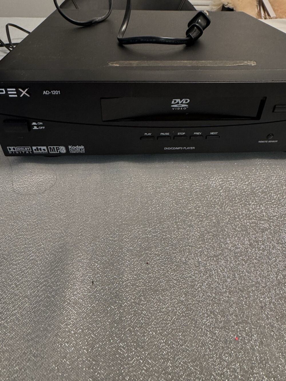 APEX AD-1201 DVD Video Player *FOR PARTS* with Remote